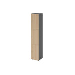 Hammerbacher Schließfachschrank 400 x 2.156 x 420 mm (B x H x T) 3 Fächer eiche – Produktbild 2