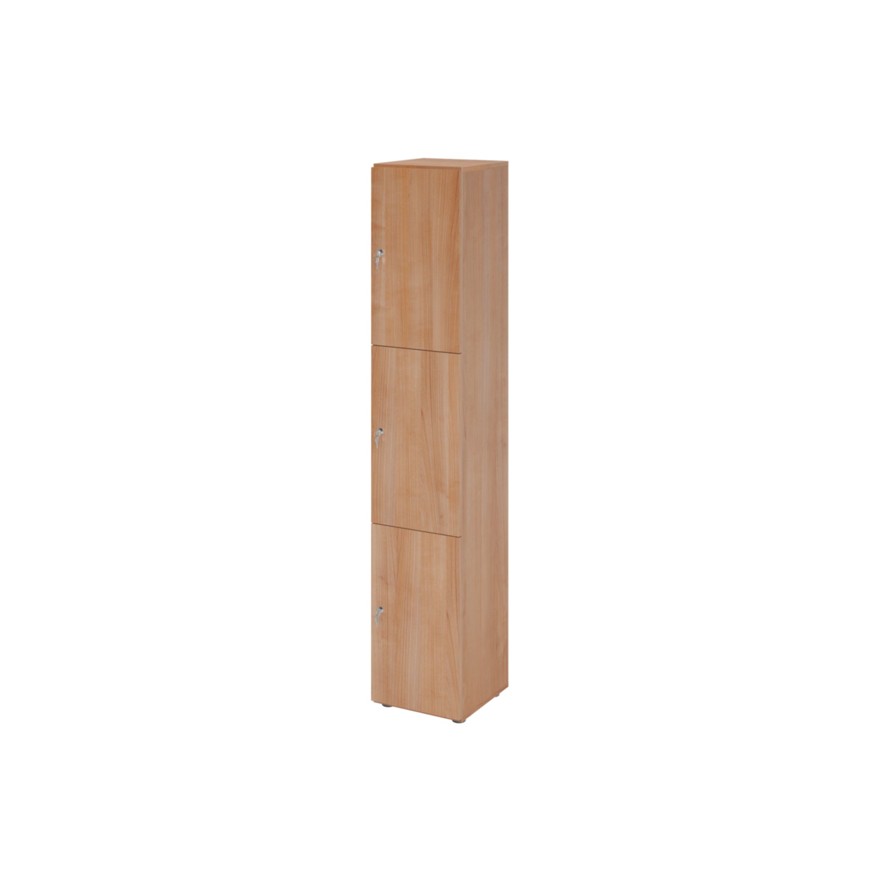 Hammerbacher Schließfachschrank 400 x 2.156 x 420 mm (B x H x T) 3 Fächer nussbaum – Produktbild 3