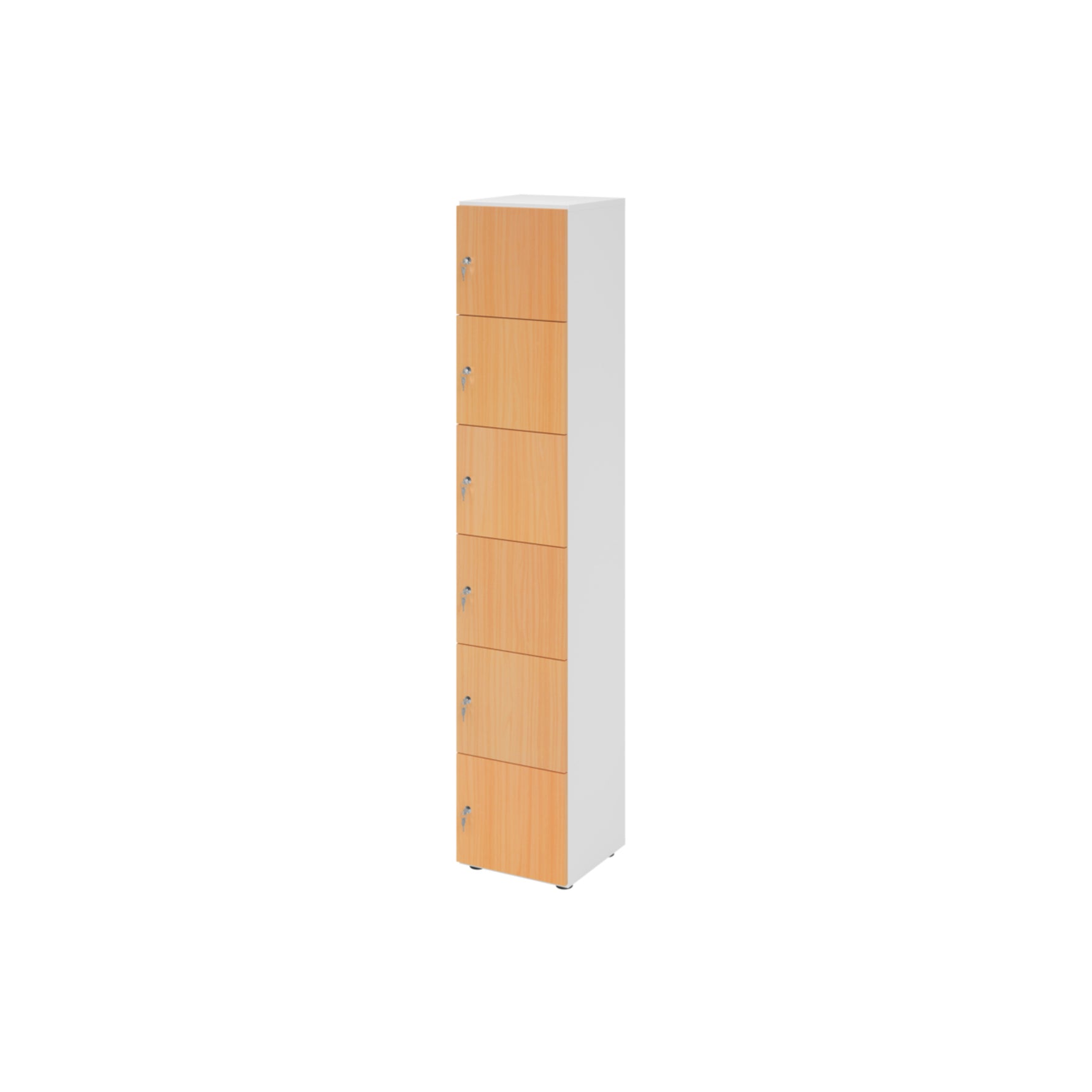 Hammerbacher Schließfachschrank 400 x 2.156 x 420 mm (B x H x T) 6 Fächer buche