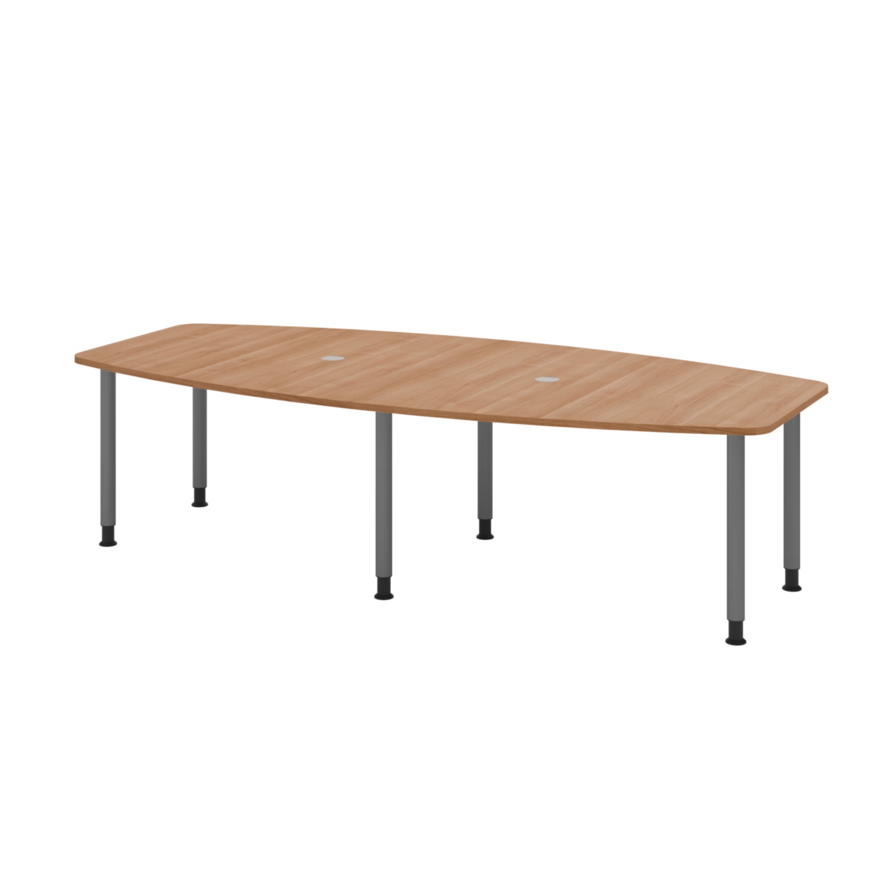 Hammerbacher Konferenztisch KT28C Stahl nussbaum – Produktbild 2