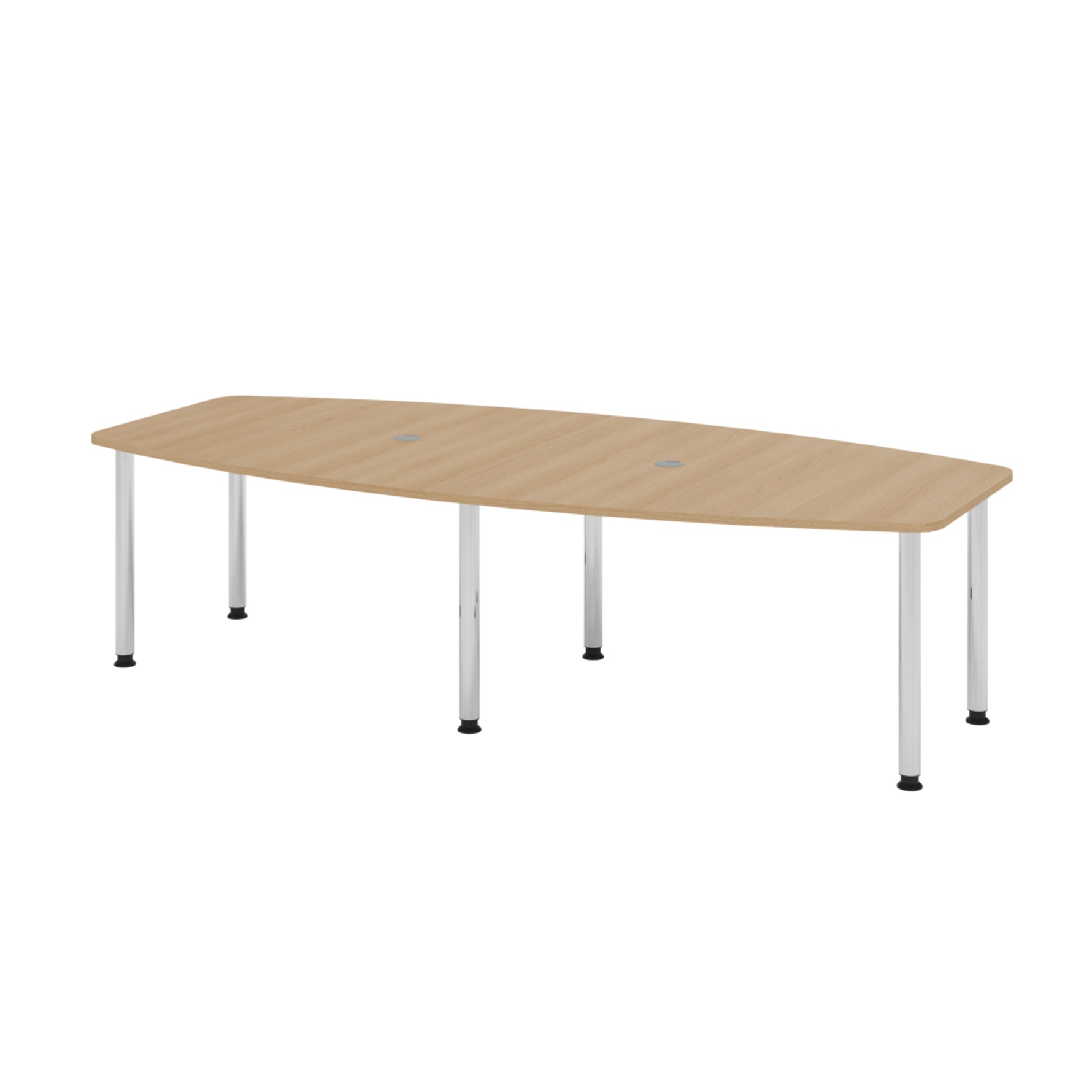 Hammerbacher Konferenztisch KT28C Stahl, verchromt eiche