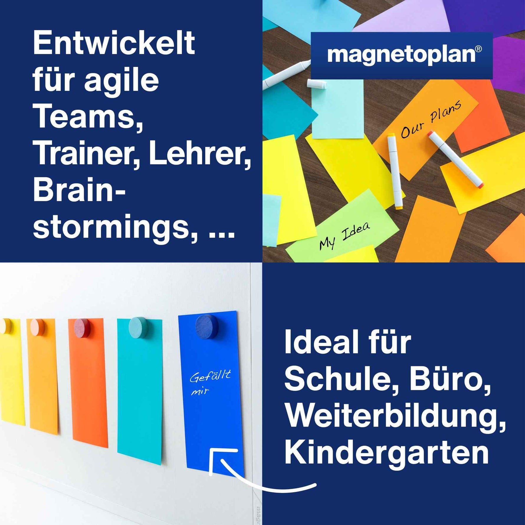 magnetoplan® Moderationskarte Rainbow