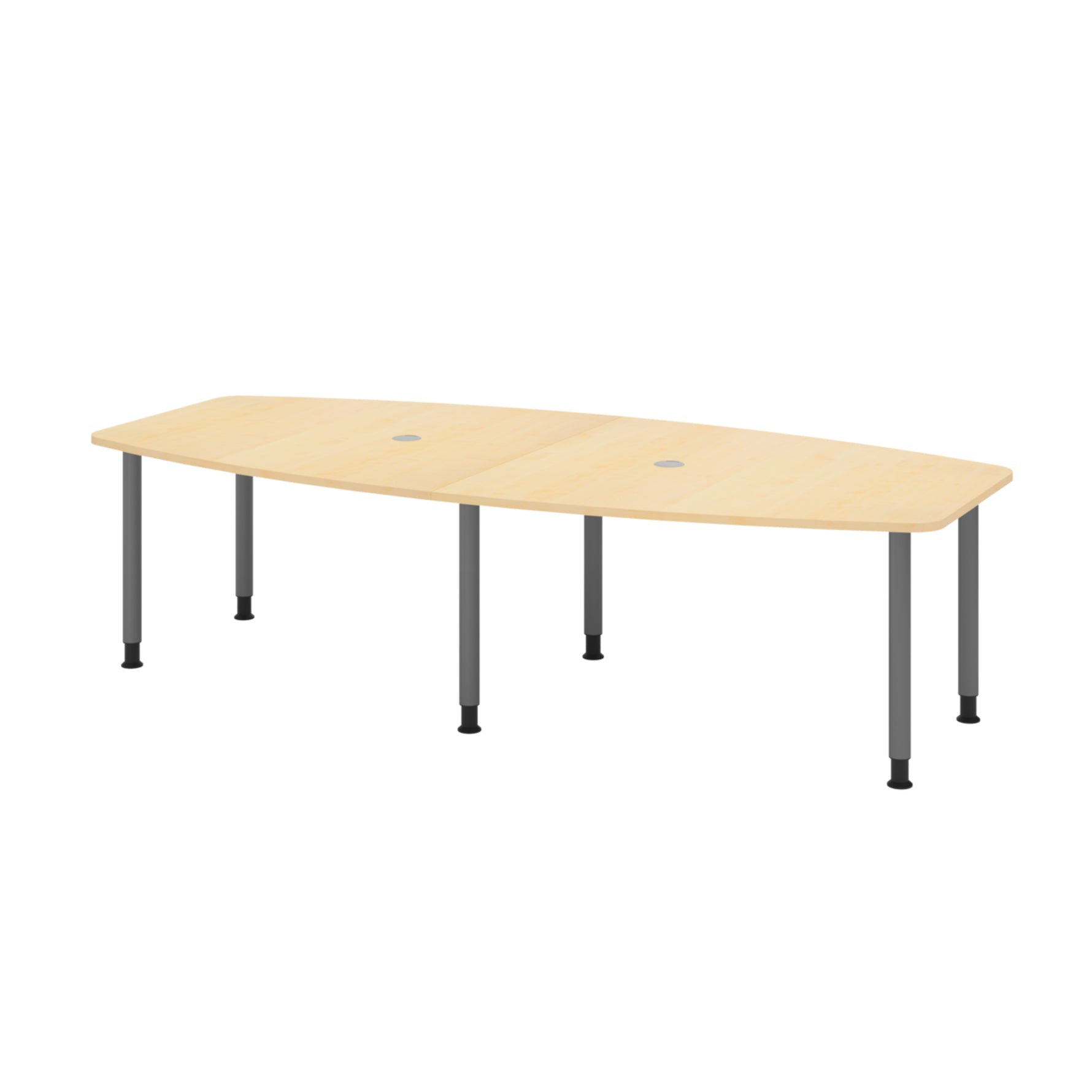 Hammerbacher Konferenztisch KT28C Stahl ahorn – Produktbild 2