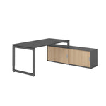 Hammerbacher Schreibtischkombination RSE16 Farbe der Tischplatte graphit Farbe des Korpus graphit Farbe des Gestells