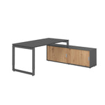 Hammerbacher Schreibtischkombination RSE16 Farbe der Tischplatte graphit Farbe des Korpus graphit Farbe des Gestells