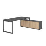 Hammerbacher Schreibtischkombination RSE19 Farbe der Tischplatte graphit Farbe des Korpus graphit Farbe des Gestells