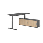 Hammerbacher Schreibtischkombination XDSM16 Farbe der Tischplatte graphit Farbe des Korpus graphit Farbe des Gestells
