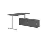 Hammerbacher Schreibtischkombination XMST16 Farbe der Tischplatte graphit Farbe des Korpus graphit Farbe des Gestells