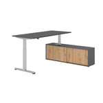 Hammerbacher Schreibtischkombination XMST19 Farbe der Tischplatte graphit Farbe des Korpus graphit Farbe des Gestells