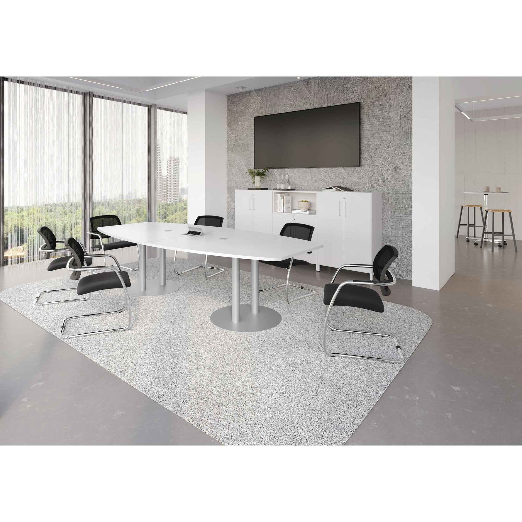 Hammerbacher Konferenztisch KT28S Stahl