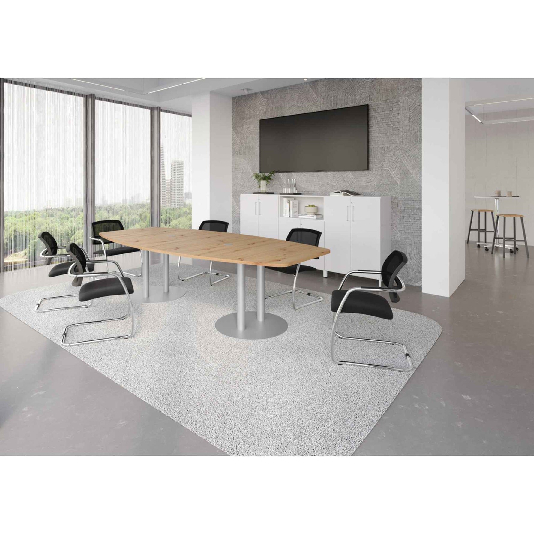 Hammerbacher Konferenztisch KT28S Stahl