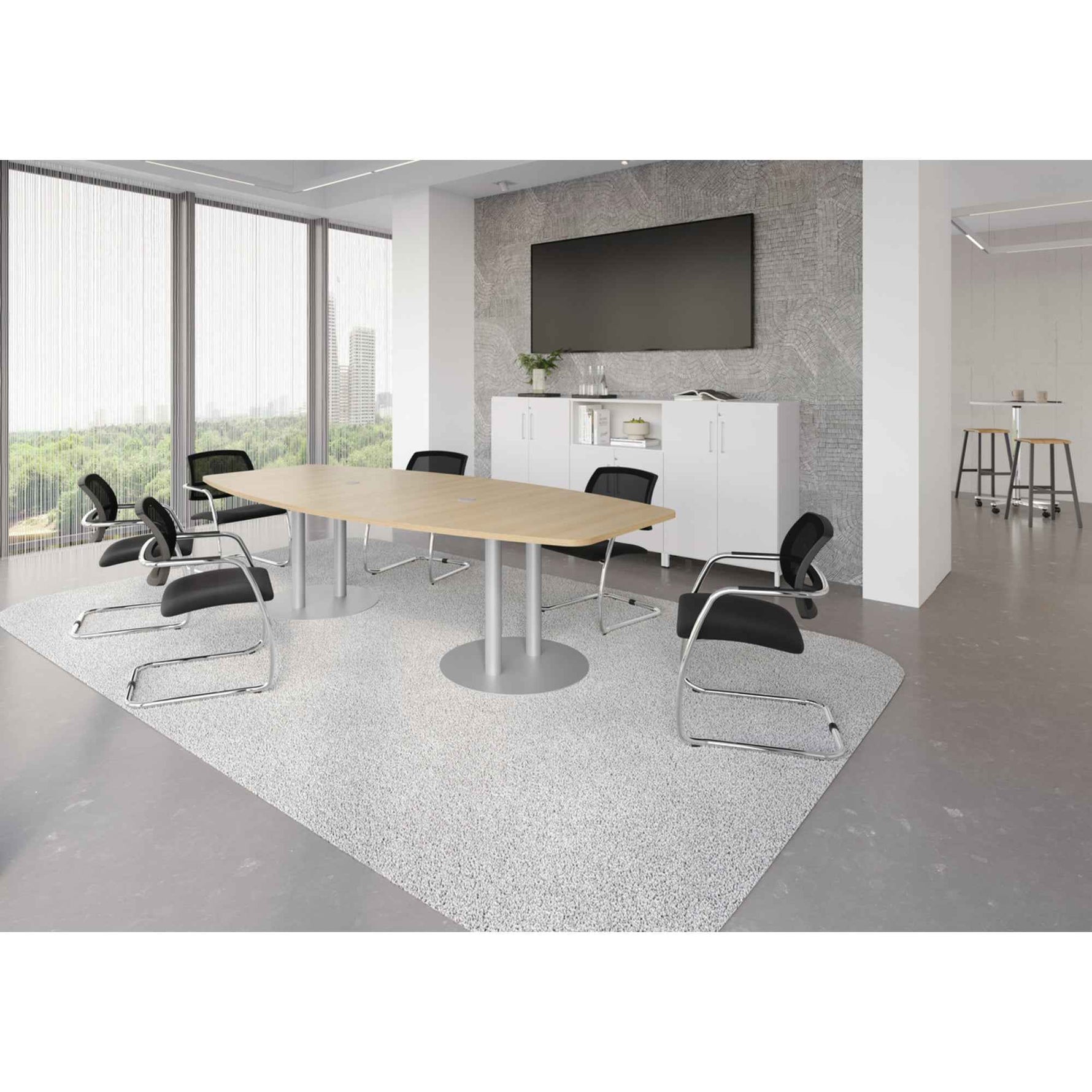 Hammerbacher Konferenztisch KT28S Stahl