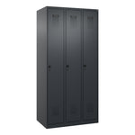 C+P Kleiderspind Evolo PLUS mit Sockel 3 Abteile schwarzgrau – Produktbild 3