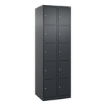 C+P Schließfachschrank Evolo PLUS mit Sockel 10 Fächer schwarzgrau – Produktbild 3