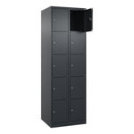 C+P Schließfachschrank Evolo PLUS mit Sockel 10 Fächer schwarzgrau – Produktbild 4