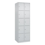 C+P Schließfachschrank Evolo PLUS mit Sockel 10 Fächer lichtgrau – Produktbild 6