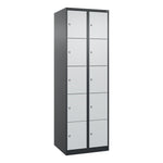C+P Schließfachschrank Evolo PLUS mit Sockel 10 Fächer schwarzgrau – Produktbild 2