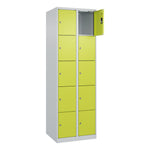 C+P Schließfachschrank Evolo PLUS mit Sockel 10 Fächer lichtgrau – Produktbild 4