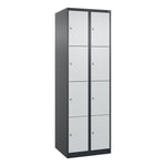 C+P Schließfachschrank Evolo PLUS mit Sockel 8 Fächer schwarzgrau – Produktbild 2