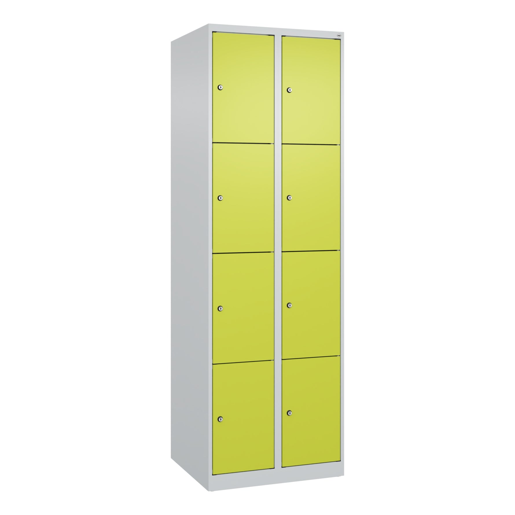 C+P Schließfachschrank Evolo PLUS mit Sockel 8 Fächer lichtgrau – Produktbild 4