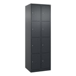 C+P Schließfachschrank Evolo PLUS mit Sockel 8 Fächer schwarzgrau – Produktbild 3
