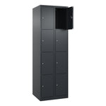 C+P Schließfachschrank Evolo PLUS mit Sockel 8 Fächer schwarzgrau – Produktbild 4