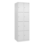 C+P Schließfachschrank Evolo PLUS mit Sockel 8 Fächer verkehrsweiß – Produktbild 2