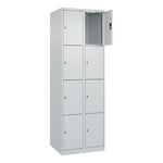 C+P Schließfachschrank Evolo PLUS mit Sockel 8 Fächer lichtgrau – Produktbild 5