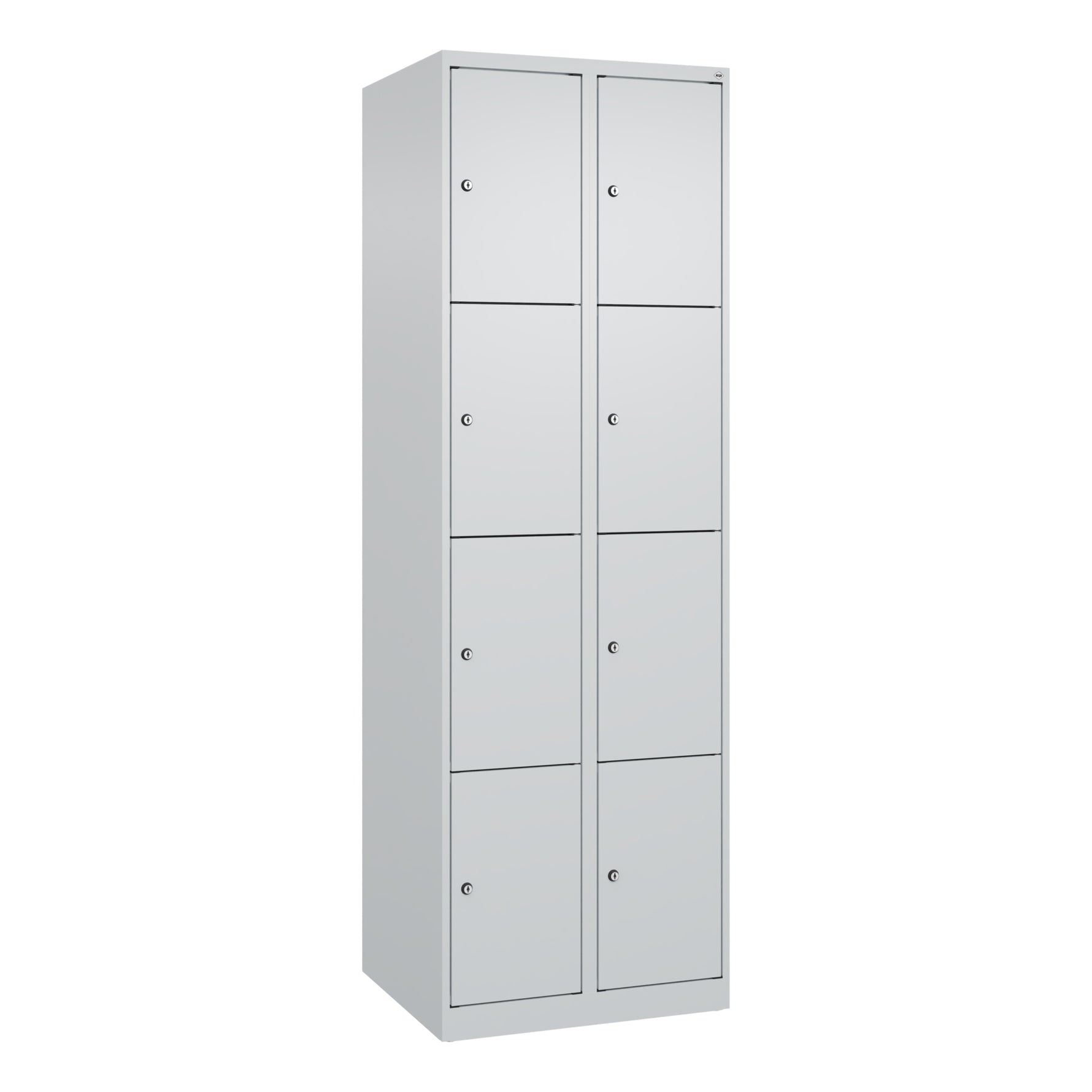 C+P Schließfachschrank Evolo PLUS mit Sockel 8 Fächer lichtgrau – Produktbild 6