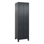 C+P Schließfachschrank Evolo PLUS mit Standfuß 10 Fächer schwarzgrau – Produktbild 4