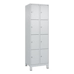 C+P Schließfachschrank Evolo PLUS mit Standfuß 8 Fächer lichtgrau – Produktbild 5