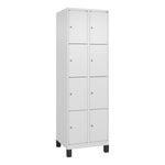 C+P Schließfachschrank Evolo PLUS mit Standfuß 8 Fächer verkehrsweiß – Produktbild 2