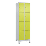 C+P Schließfachschrank Evolo PLUS mit Standfuß 8 Fächer lichtgrau – Produktbild 4