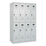 C+P Kleiderspind Evolo PLUS mit Sockel 1.200 x 1.850 x 500 mm (B x H x T) lichtgrau