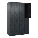 C+P Kleiderspind Evolo PLUS mit Sockel 1.200 x 1.850 x 500 mm (B x H x T) schwarzgrau