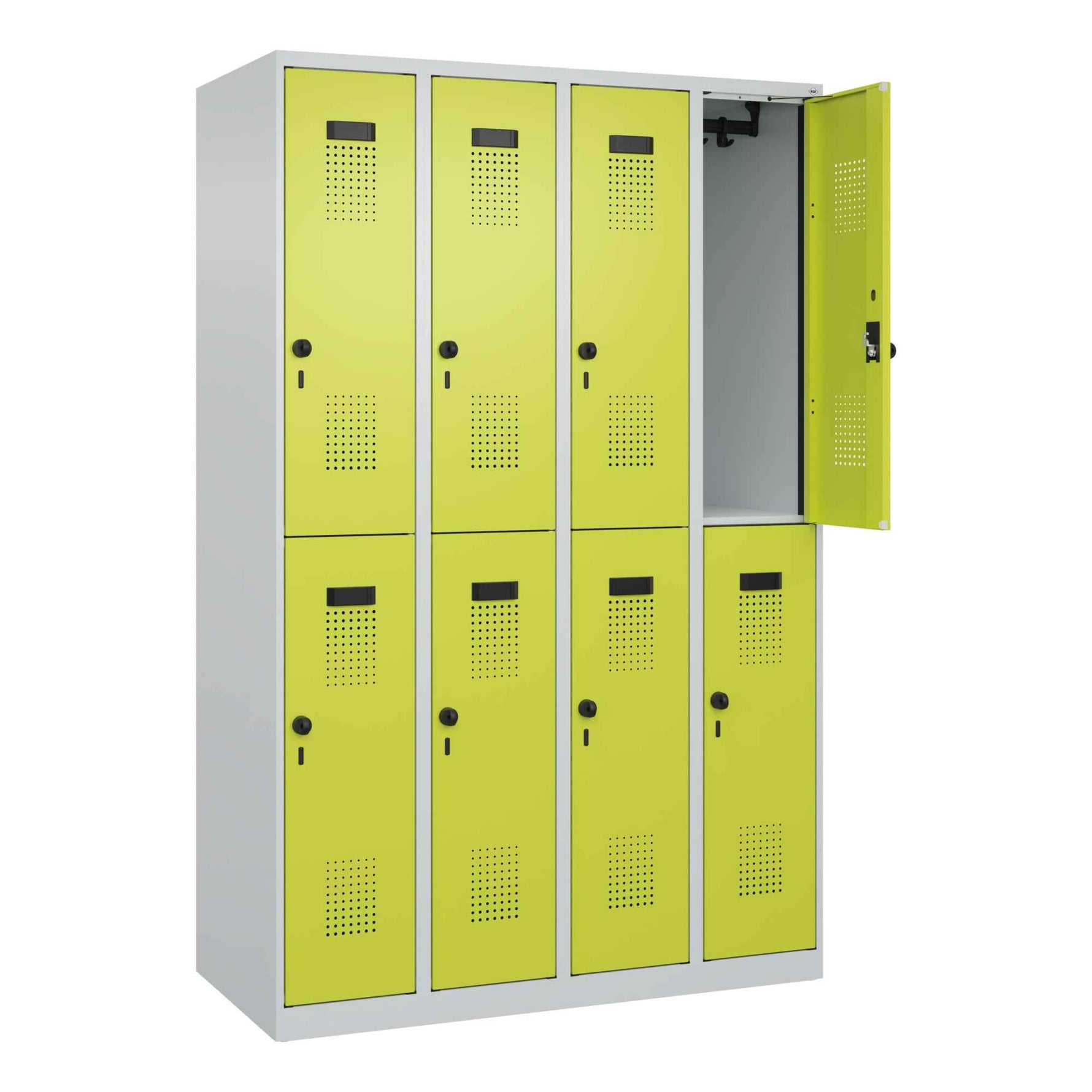 C+P Kleiderspind Evolo PLUS mit Sockel 1.200 x 1.850 x 500 mm (B x H x T) lichtgrau