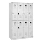 C+P Kleiderspind Evolo PLUS mit Sockel 1.200 x 1.850 x 500 mm (B x H x T) verkehrsweiß – Produktbild 2