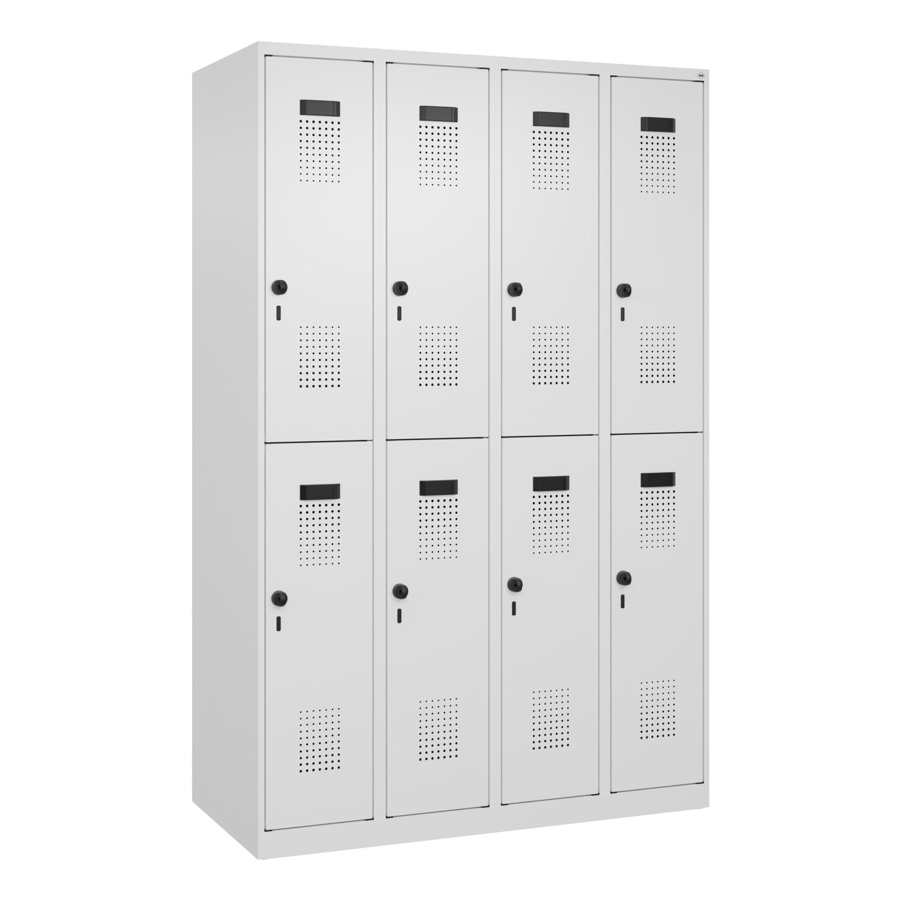 C+P Kleiderspind Evolo PLUS mit Sockel 1.200 x 1.850 x 500 mm (B x H x T) verkehrsweiß – Produktbild 2