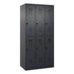 C+P Kleiderspind Evolo PLUS mit Sockel 900 x 1.850 x 500 mm (B x H x T) schwarzgrau – Produktbild 3