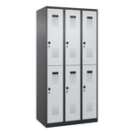 C+P Kleiderspind Evolo PLUS mit Sockel 900 x 1.850 x 500 mm (B x H x T) schwarzgrau – Produktbild 2
