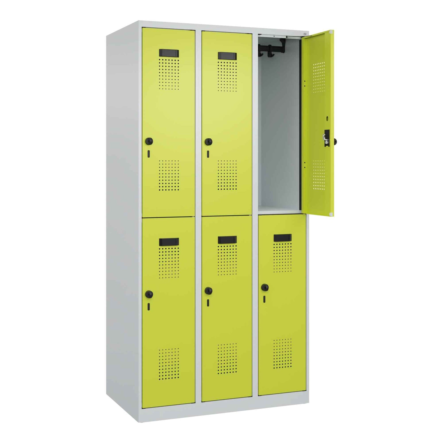 C+P Kleiderspind Evolo PLUS mit Sockel 900 x 1.850 x 500 mm (B x H x T) lichtgrau