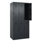 C+P Kleiderspind Evolo PLUS mit Sockel 900 x 1.850 x 500 mm (B x H x T) schwarzgrau – Produktbild 4