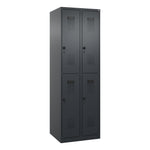 C+P Kleiderspind Evolo PLUS mit Sockel 600 x 1.850 x 500 mm (B x H x T) schwarzgrau – Produktbild 4