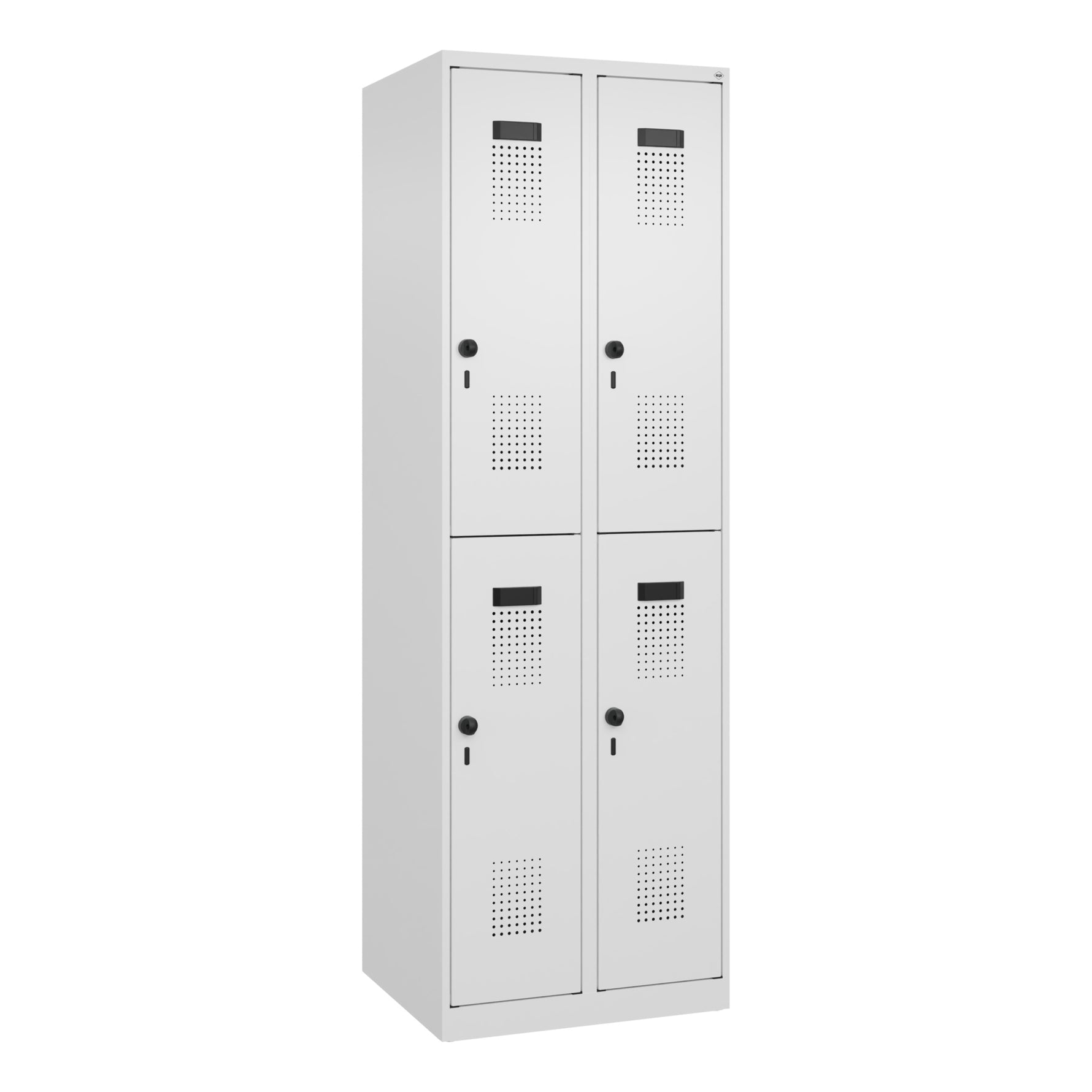 C+P Kleiderspind Evolo PLUS mit Sockel 600 x 1.850 x 500 mm (B x H x T) verkehrsweiß – Produktbild 2