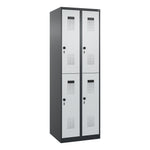 C+P Kleiderspind Evolo PLUS mit Sockel 600 x 1.850 x 500 mm (B x H x T) schwarzgrau – Produktbild 2