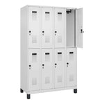 C+P Kleiderspind Evolo PLUS mit Standfuß 1.200 x 1.950 x 500 mm (B x H x T) verkehrsweiß
