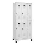 C+P Kleiderspind Evolo PLUS mit Standfuß 900 x 1.950 x 500 mm (B x H x T) verkehrsweiß – Produktbild 2