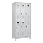 C+P Kleiderspind Evolo PLUS mit Standfuß 900 x 1.950 x 500 mm (B x H x T) lichtgrau – Produktbild 6
