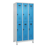 C+P Kleiderspind Evolo PLUS mit Standfuß 900 x 1.950 x 500 mm (B x H x T) lichtgrau