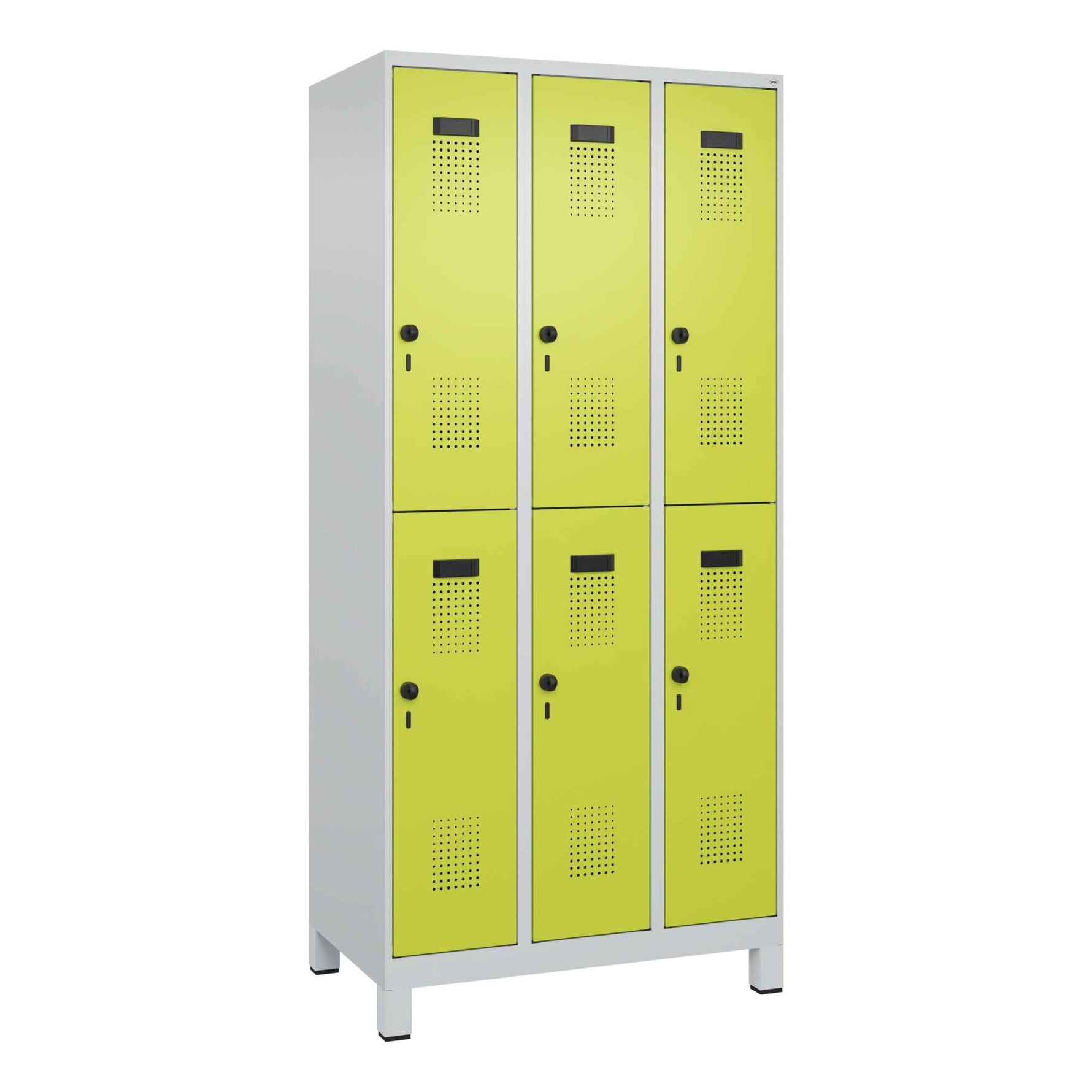 C+P Kleiderspind Evolo PLUS mit Standfuß 900 x 1.950 x 500 mm (B x H x T) lichtgrau